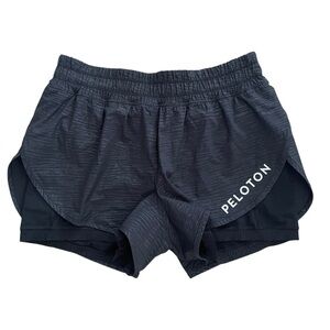 Lululemon Bootcamp Ready Short 3.5" Stride Embossed Black Peloton Logo Size 12